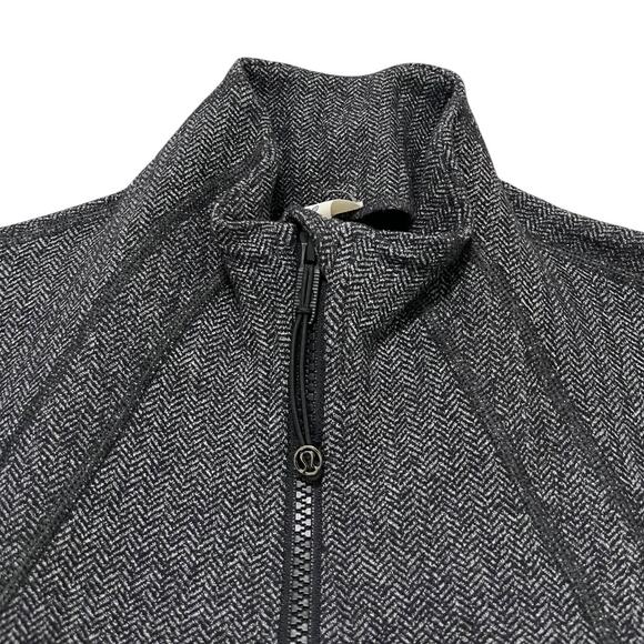Lululemon Define Herringbone Black Stretch Athletic Jacket - Picture 3 of 6